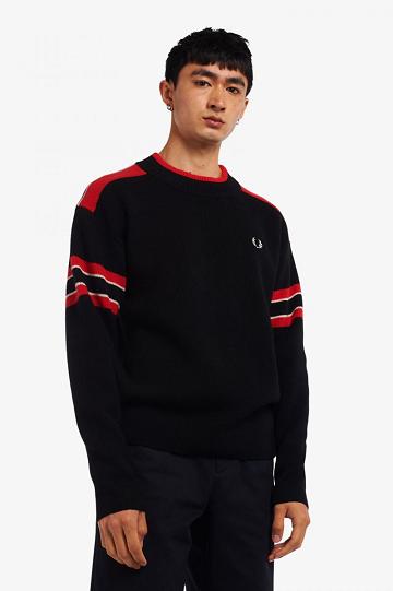Fred Perry K2802 Miesten Neuleet Mustat | FI 1746SGLO